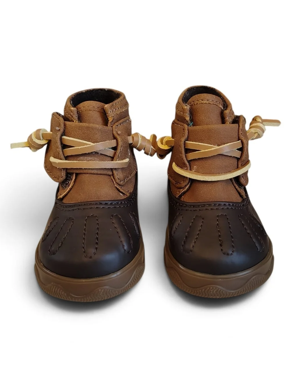 Sperry Top-Sider Baby Icestorm Duck Crib Booties Brown Tan Size 1M